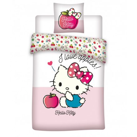 Hello Kitty Apple gyerek ágyneműhuzat 100×140 cm, 40×45 cm