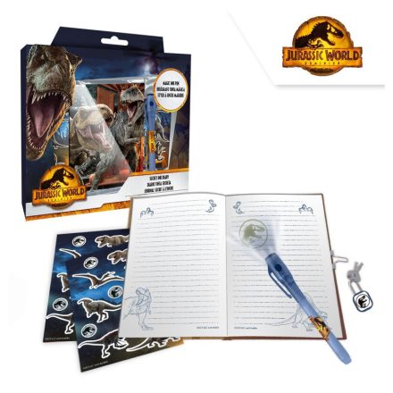 Jurassic World napló + mágikus toll szett