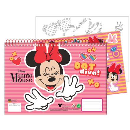Disney Minnie Wink A/4 spirál vázlatfüzet 40 lapos matricával