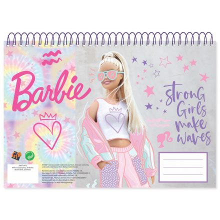 Barbie A/4 spirál vázlatfüzet, 30 lapos