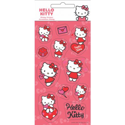 Hello Kitty csillogó pufi szivacs matrica szett