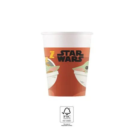 Star Wars The Mandalorian papír pohár 8 db-os 200 ml FSC