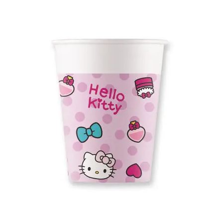 Hello Kitty Fashion papír pohár 8 db-os 200 ml