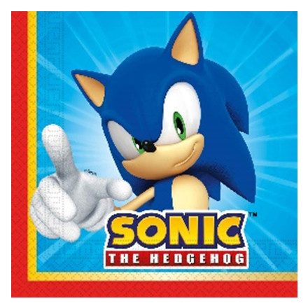Sonic a sündisznó Sega szalvéta 20 db-os 33x33 cm FSC